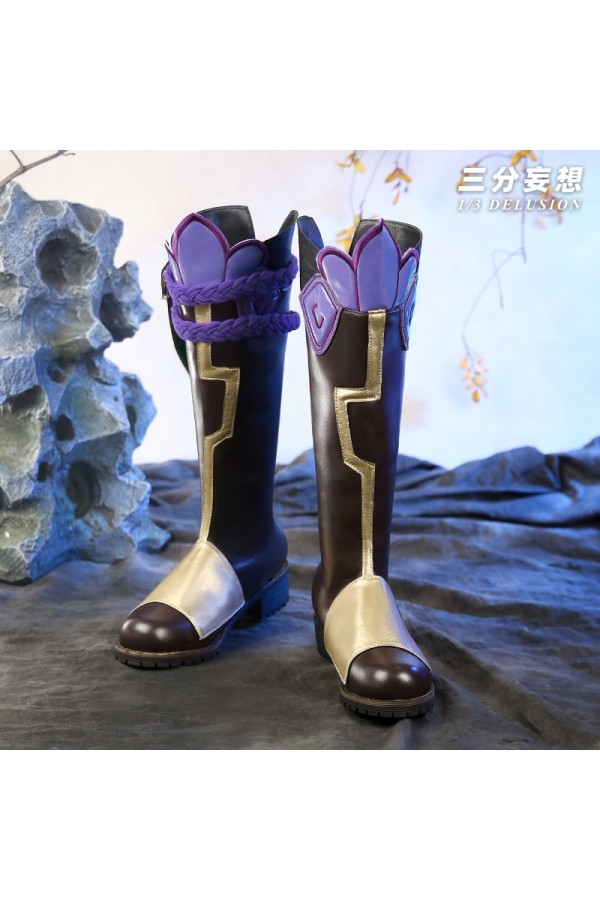 1/3 Delusion Genshin Impact Xiao Black Shoes Cosplay Boots